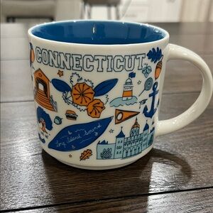 Starbucks Connecticut Blue and White Mug